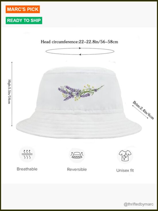 Fun Floral Bucket Hat Unisex Summer Fishing Sun Hat main image 6